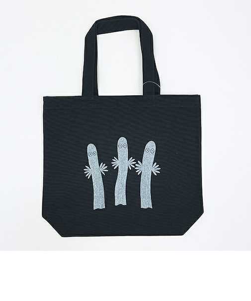 ムーミン ニョロニョロ ヘビーキャンパストート バッグ ブラック