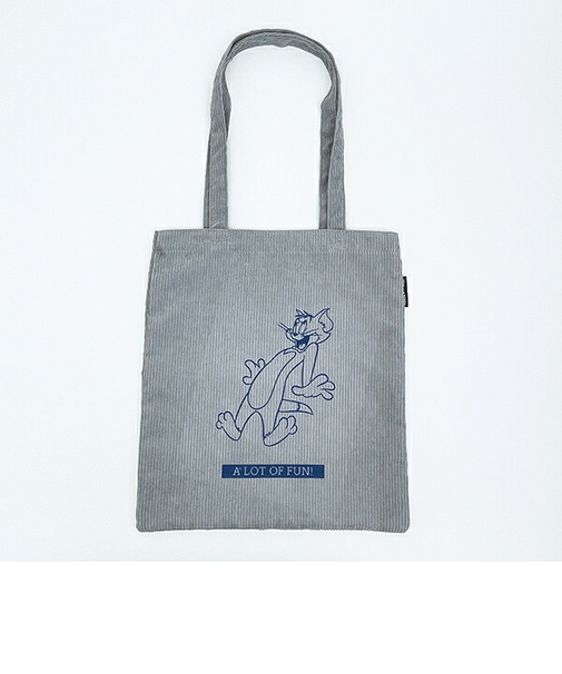 トムとジェリー (トム) フロッキー配色トートバッグ トムジェリ