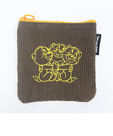 トムとジェリー (3匹の子猫) フロッキー配色フラットポーチ トムジェリ