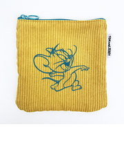 トムとジェリー (ジェリー) フロッキー配色フラットポーチ トムジェリ