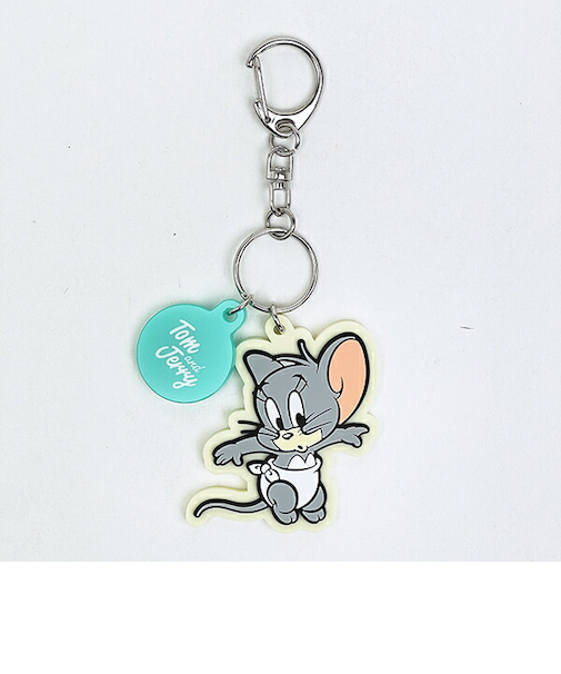 トムとジェリー (タフィー) 配色ラバーチャーム キーホルダー トムジェリ