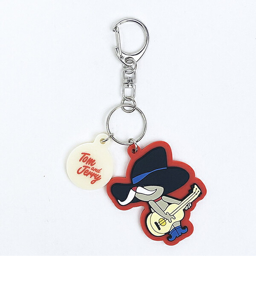 トムとジェリー (ペコスおじさん) 配色ラバーチャーム キーホルダー トムジェリ