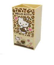 サンリオ ハローキティ スクエアペンスタンド ヒョウ柄 平成レトロ Sanrio