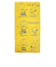 スヌーピー バスタオル ダンス柄(イエロー) 西川 日本製 SNOOPY