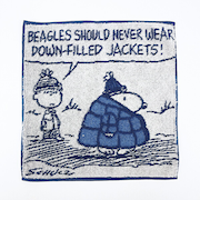 スヌーピー ミニタオル グレー ハンカチ 西川 SNOOPY