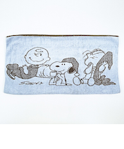 スヌーピー のびのびタオルピローケース ブルー 枕カバー SNOOPY