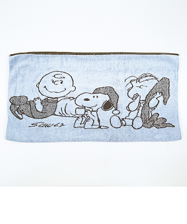 スヌーピー のびのびタオルピローケース ブルー 枕カバー SNOOPY