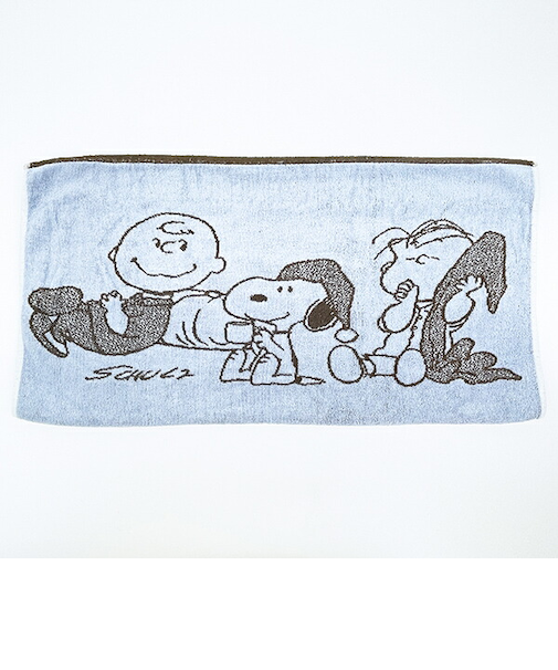 スヌーピー のびのびタオルピローケース ブルー 枕カバー SNOOPY