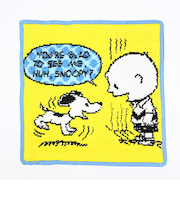スヌーピー シェニールミニタオル イエロー ハンカチ 西川 日本製 PEANUTS 75th SNOOPY
