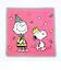 スヌーピー シェニールミニタオル ピンク ハンカチ 西川 日本製 PEANUTS 75th SNOOPY
