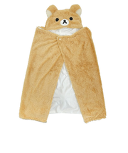 リラックマ フード付きブランケット なりきりもこもこリラックマ ひざ掛け