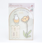 ミッフィー miffy フラワーアクリルクリップ ライトピンク インテリア
