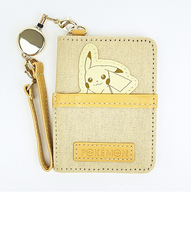 ポケットモンスター ピカチュウ 2つ折りパスケース ひょっこりワッペン 定期入れ ポケモン