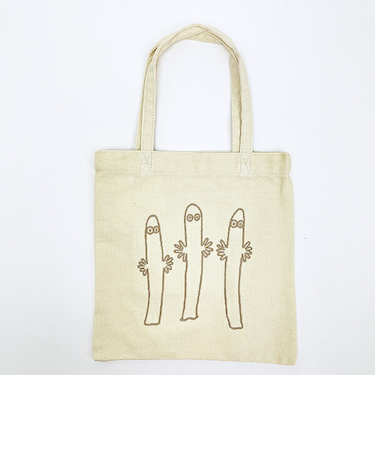 ムーミン ニョロニョロ 刺繍ミニトート バッグ ベージュ MOOMIN