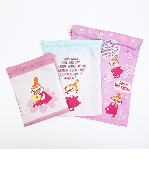 ムーミン リトルミイ 3P巾着 フラワー MOOMIN