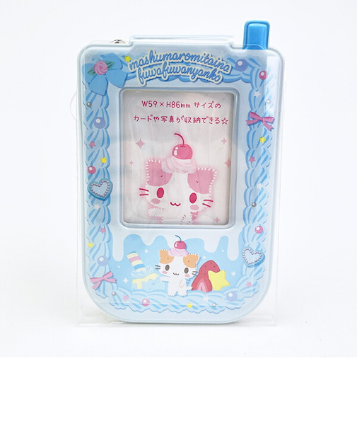 サンリオ マシュマロみたいなふわふわにゃんこ Ｙ2Ｋホイップ パスケース 定期入れ ICカードケース ライトブルー sanrio