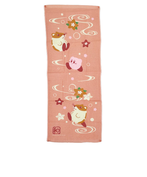 星のカービィ ふわふ和コレクション ガーゼフェイスタオル （1）流水文（リック）