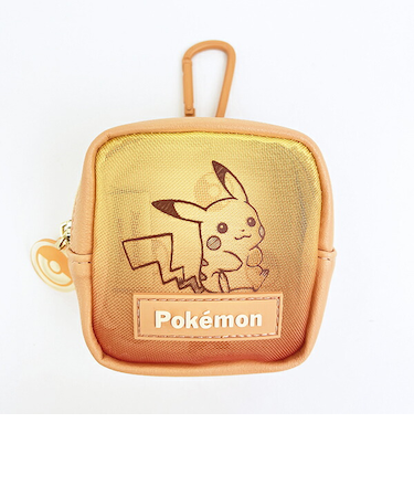 ポケットモンスター ピカチュウ カラビナ付メッシュミニポーチ グラデーション オレンジ ポケモン
