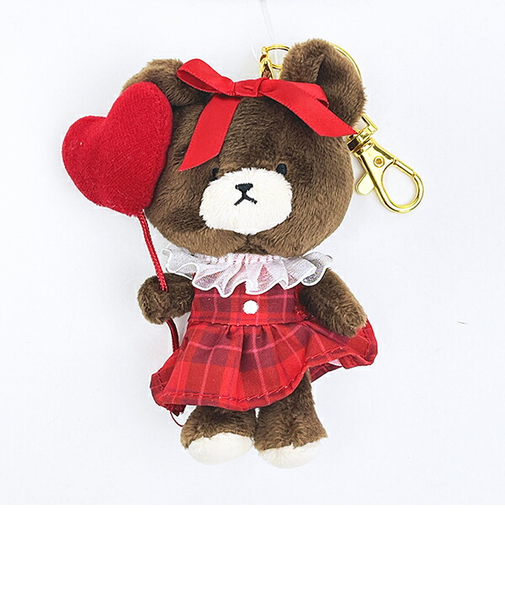 くまのがっこう ハートチェック マスコット ぬいぐるみ