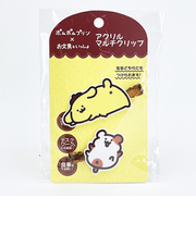 サンリオ ポムポムプリン×お文具といっしょ アクリルマルチクリップ （2） Sanrio