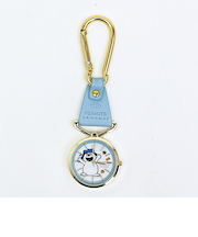 スヌーピー カラビナレザーウォッチ 時計  ブルー SNOOPY