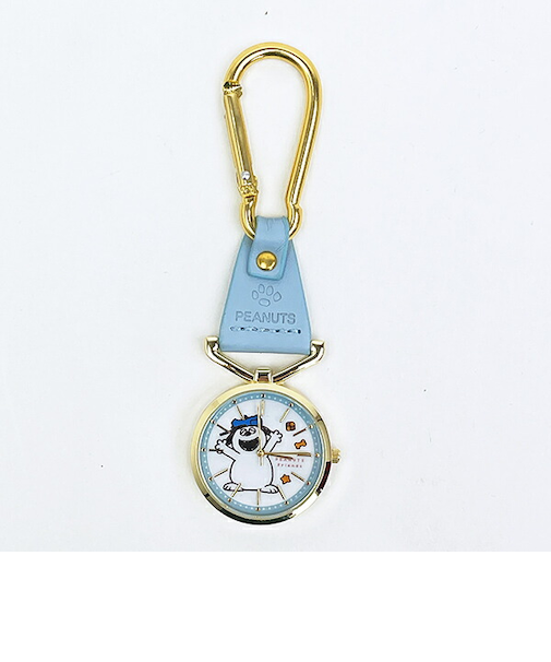 スヌーピー カラビナレザーウォッチ 時計  ブルー SNOOPY