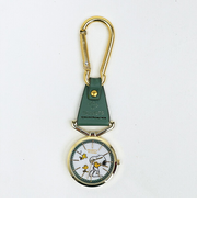 スヌーピー カラビナレザーウォッチ 時計  グリーン SNOOPY