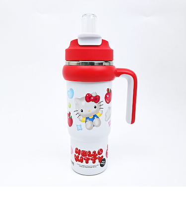 サンリオ ハローキティ ハンドル付2WAYストローステンレスタンブラー 水筒 ランチ Sanrio