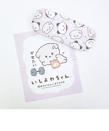 いしよわちゃん 眼鏡ケース フェイス ちらし ピンク