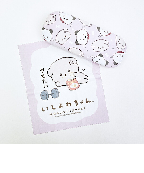 いしよわちゃん 眼鏡ケース フェイス ちらし ピンク