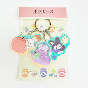 ポケットモンスター オーロラアクリルキーホルダー ヒバニー・ニャスパー・エモンガ＆マホミル ポケピース ポケモン