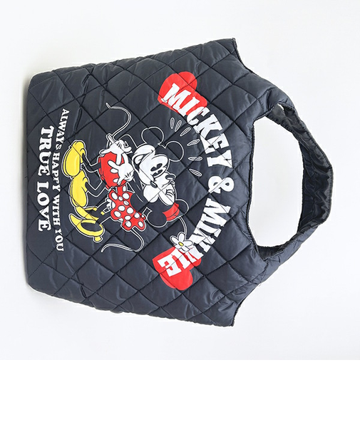 ディズニー ミッキー＆ミニー 中綿トートバッグ  Disney