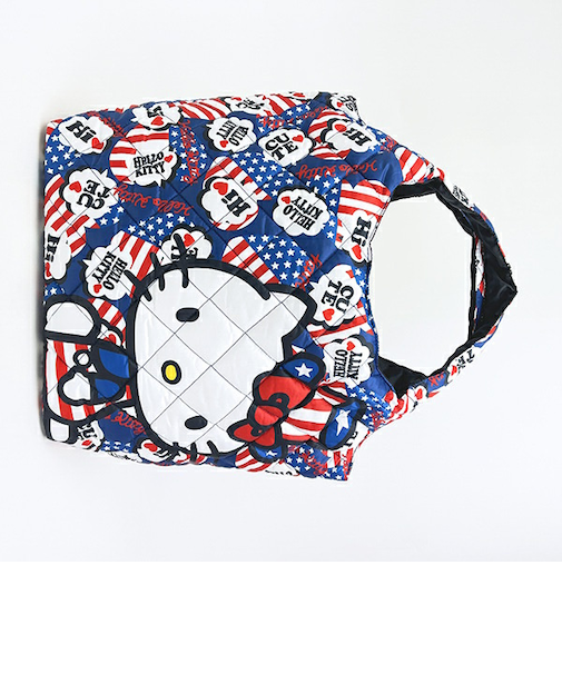 サンリオ ハローキティ 中綿キルティングトートバッグ(大) アメリカ総柄 Sanrio