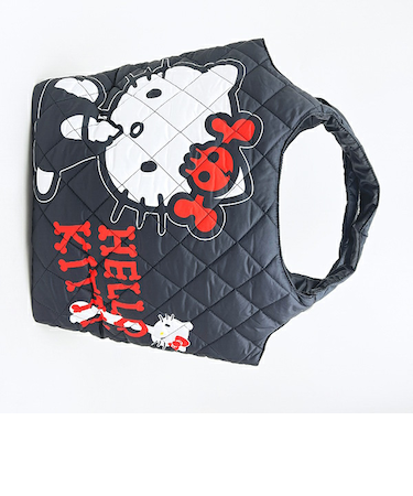 サンリオ ハローキティ 中綿キルティングトートバッグ(大) どくろキティ Sanrio