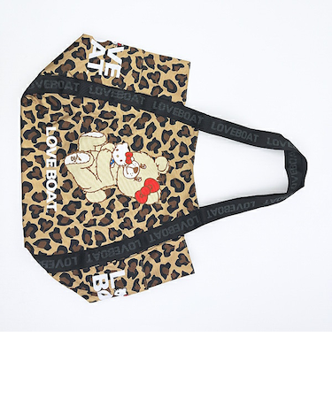 サンリオ ハローキティ ×LOVEBOAT(ラブボート) バルーントートバッグ(ラブボベアー) レオパード Sanrio