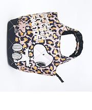 スヌーピー ヒョウ柄 中綿ミニトートバッグ  SNOOPY