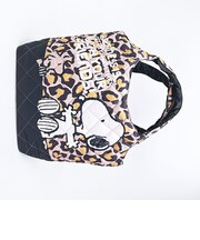 スヌーピー ヒョウ柄 中綿トートバッグ  SNOOPY