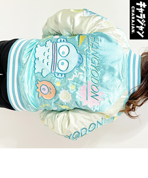 サンリオ ハンギョドン レトロポップ ミックス スカジャン グリーン sanrio