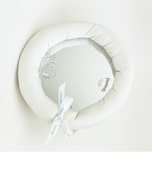 スヌーピー クッションフレームミラー ホワイト SNOOPY