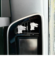 ミッフィー エアコンルーバーアクセサリー うさぎホワイト＆グレー カー用品 miffy