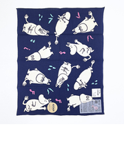 ムーミン ムーミン紺 注染のハンカチ MOOMIN
