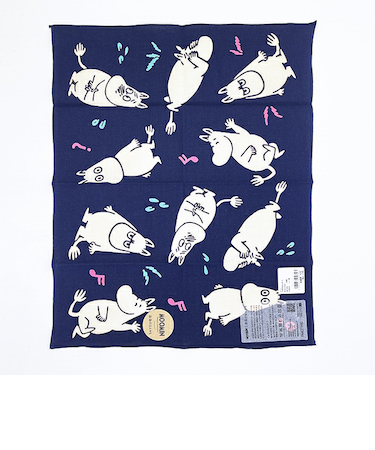 ムーミン ムーミン紺 注染のハンカチ MOOMIN