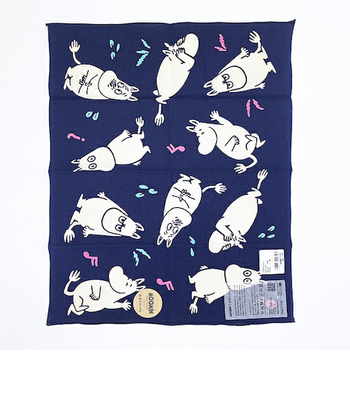 ムーミン ムーミン紺 注染のハンカチ MOOMIN