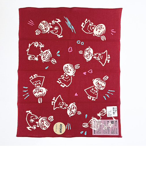 ムーミン リトルミイ赤 注染のハンカチ MOOMIN