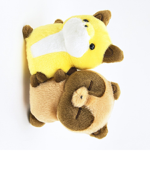 タヌキとキツネ 抱きつき ぬいぐるみ