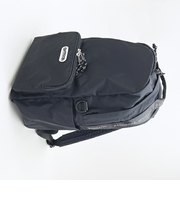 OUTDOOR PRODUCTS ラスターツイル ロゴプリントリュック ブラック アウトドアプロダクツ
