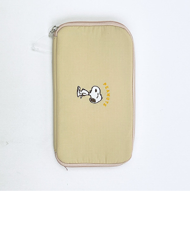 スヌーピー パスポートケース ベージュ トラベル SNOOPY