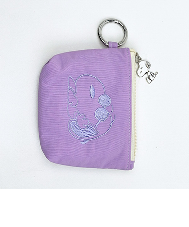 スヌーピー ジョークール カラーミニポーチ パープル SNOOPY