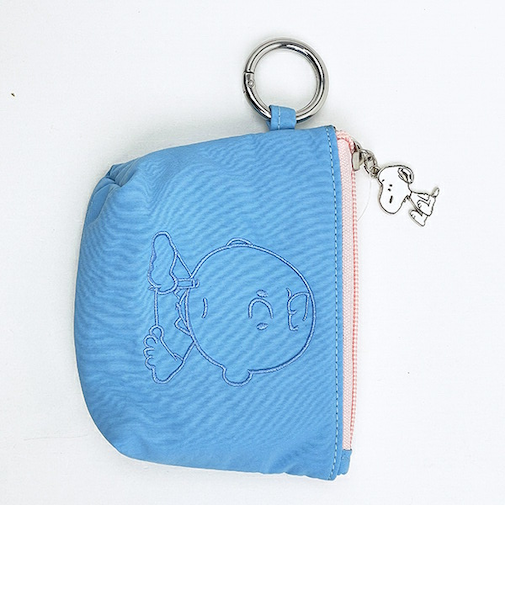 スヌーピー チャーリーブラウン カラーミニポーチ ライトブルー SNOOPY