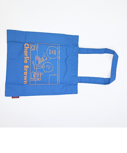 スヌーピー チャーリーブラウン ロゴカラートートバッグ ブルー SNOOPY